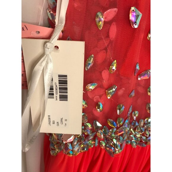 Jovani Beautiful Sleeveless Coral Gown, Prom, Formal Dance Gown Sz 22  $45 - Picture 4 of 4